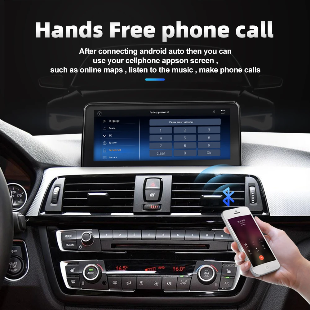 10.25 Inch Carplay Screen Multimedia Linux BT Android Auto GPS Car Radio For BMW F30 F31 F32 F34 2012-2016