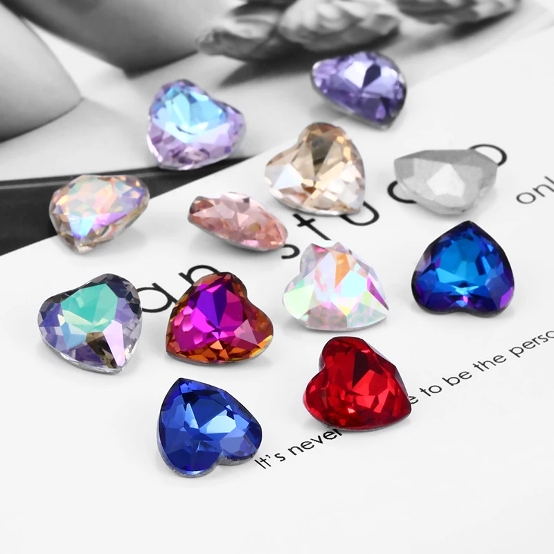 
Xichuan Lovely Heart K9 Glass Fancy Rhinestones for Nail Art Decoration Jewelry Making 