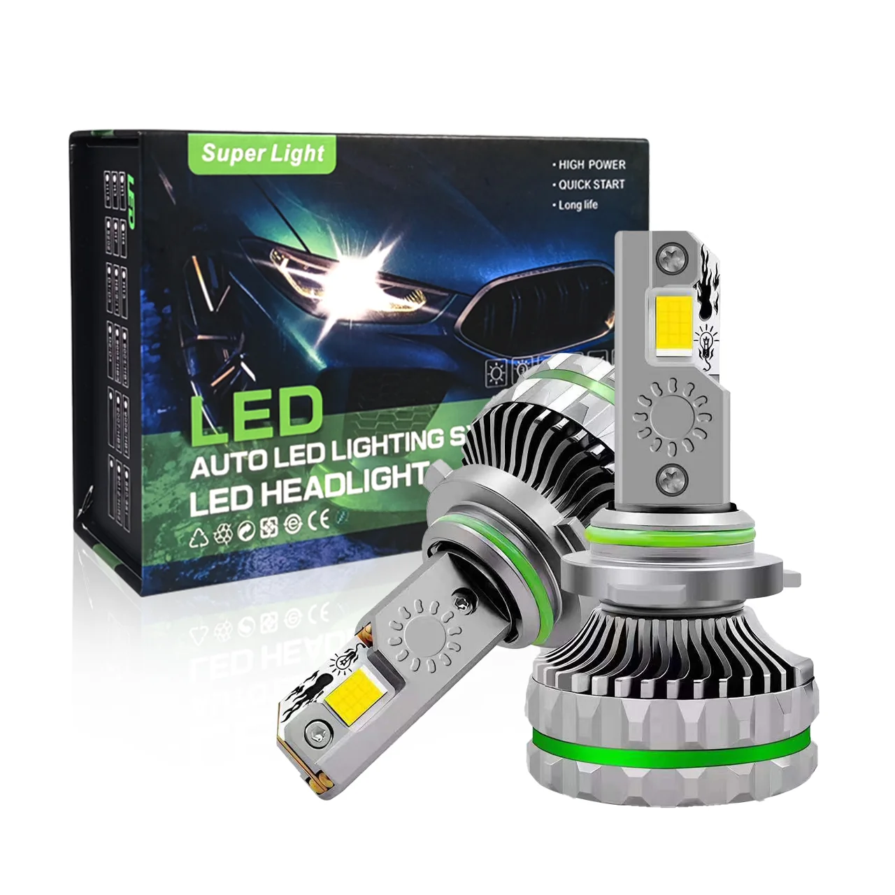 New Product 300w 30000lm 6000k H1 h3 h7 9005 9006 9012 High Low Beam h11 Led Headlights For Car h4 Head Light Bulb
