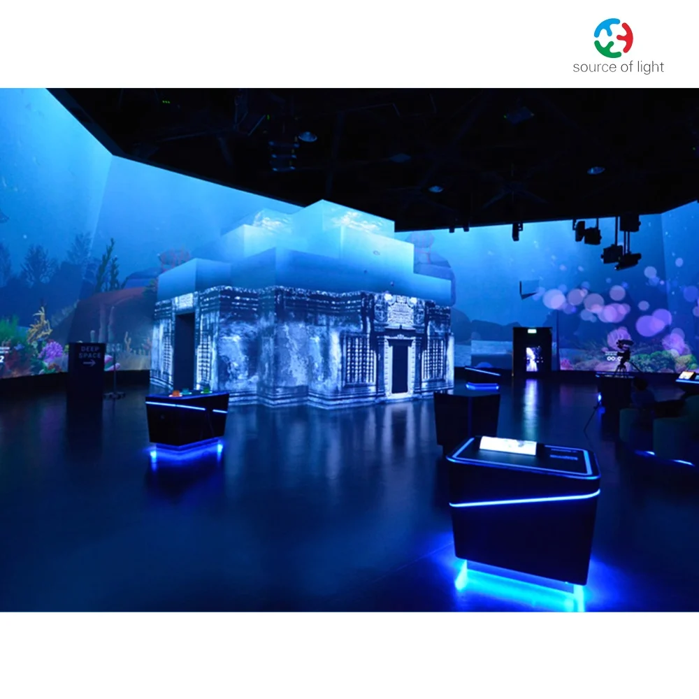 LED Visual Naked Eye Hologram Technology Immersive Advertising Interactive 3D Video Wall Screen Outdoor 3D LED Display
