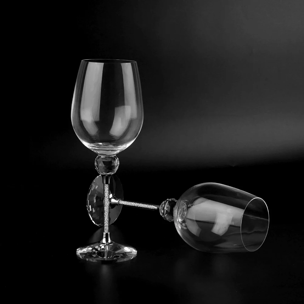 Итальянские бокалы для белого вина с длинным стеблем, 17,6 унций, прозрачный набор из 2 бокалов для красного и белого вина или свадебных торжеств