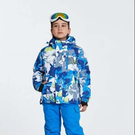 Детская Лыжная куртка зимнее пальто с капюшоном водонепроницаемая и дышащая WR