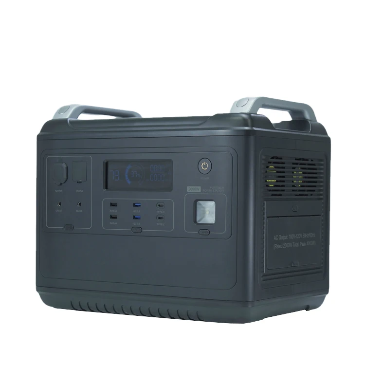 EU Stock 2000W Large Capacity Portable Power Station Emergency for Outdoor Camping