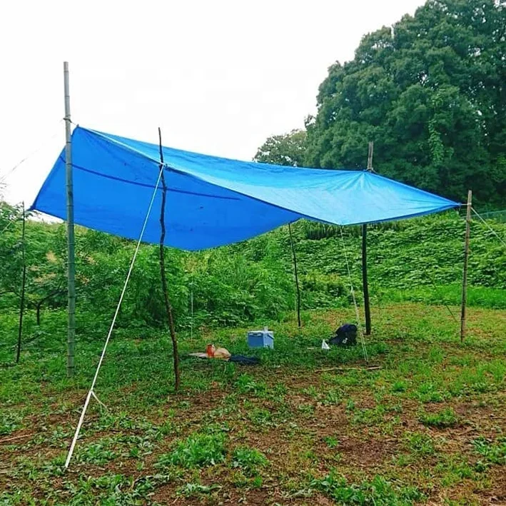 4x6m Waterproof Fabric Factory Price Uv Treated Woven Pe Tarpaulin With Pp Rope And Aluminum Eyelet