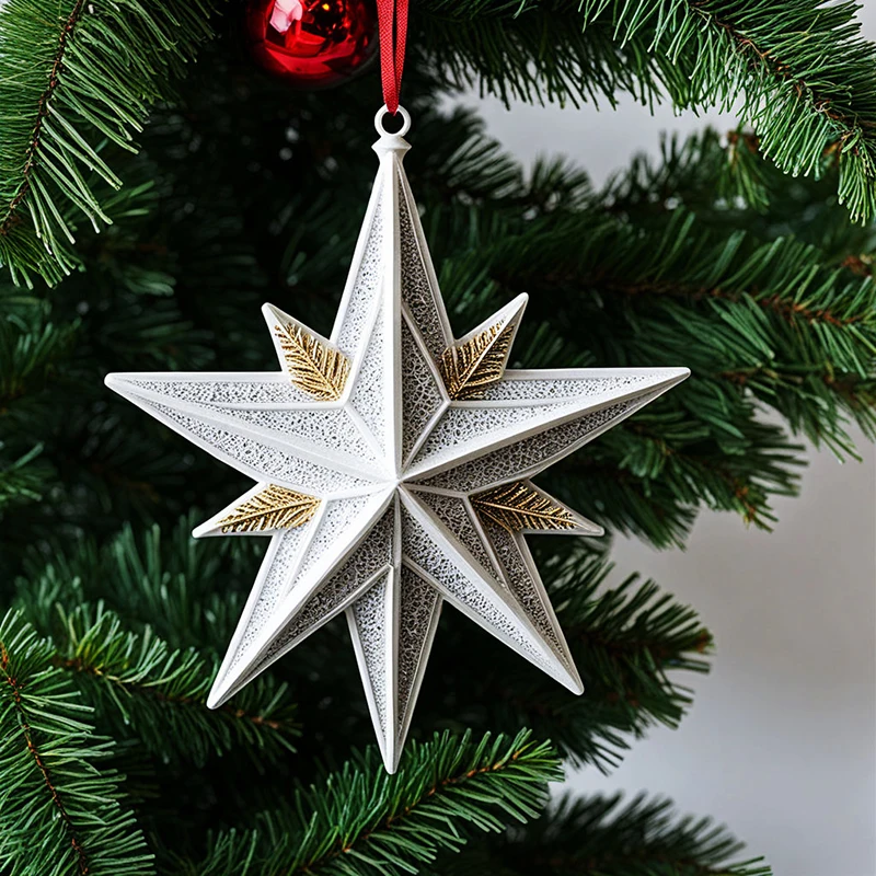 Custom crafts resin Christmas tree Star of Bethlehem ornament hanging ornaments handmade home decoration Christmas pendant