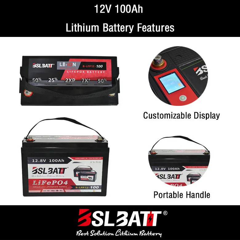 BSLBATT Charger cheap 60ah lithium ion battery price 200ah lithium cost performance 20ah 12v 100ah lifepo4 battery
