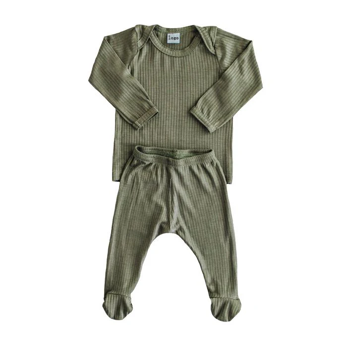 Лидер продаж 2020 осенне-зимний ребристый комплект одежды для новорожденных младенцев подарочный набор малышей