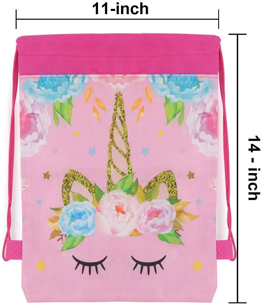 unicorn backpack unicorn party bags for kids birthday Gift Bag Party Supplies Drawstring Bag for Gift