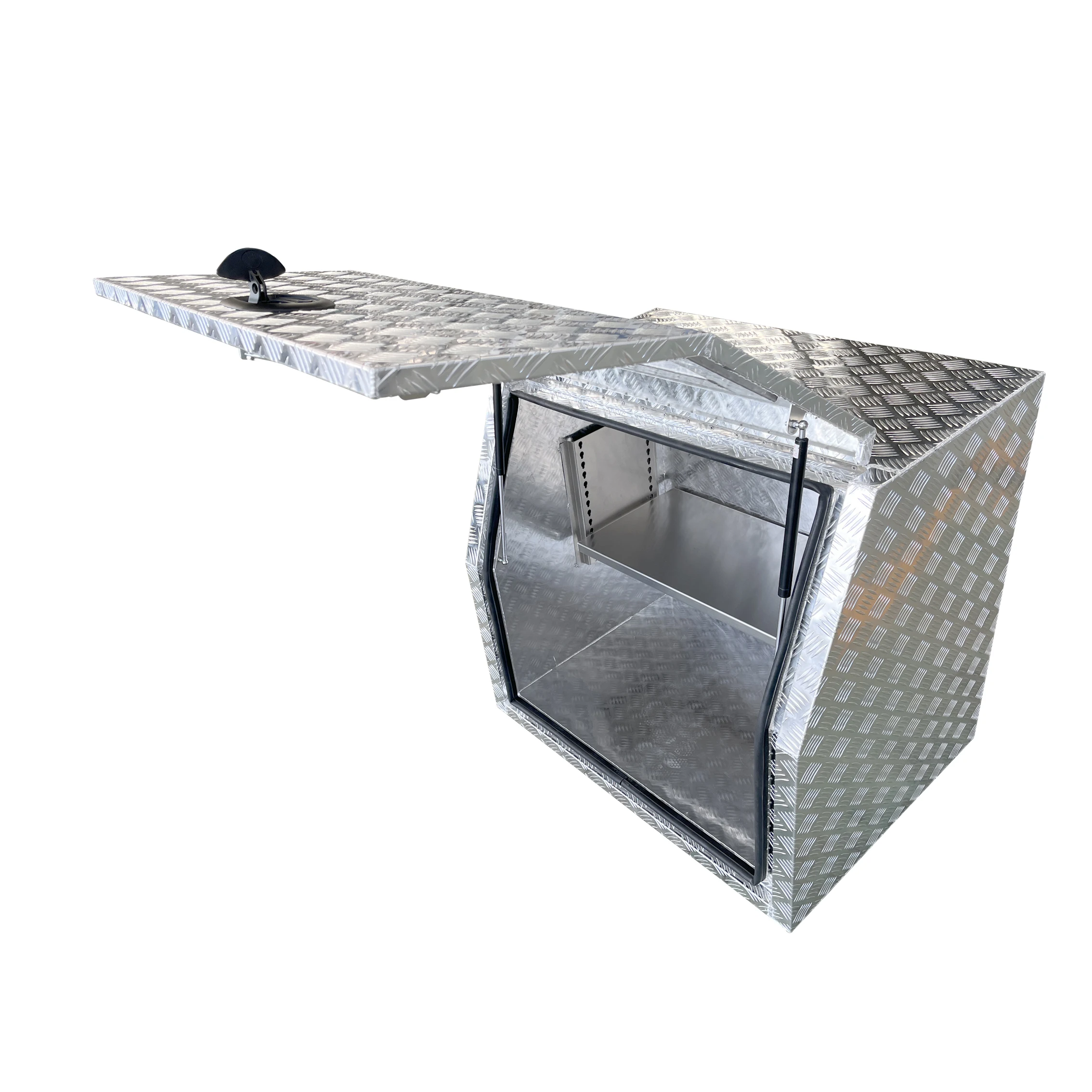1400*600*1200 mm Custom Aluminum  Dual Cab Ute Tray and Canopy   with Movable Shelves for Pickup and Trailer