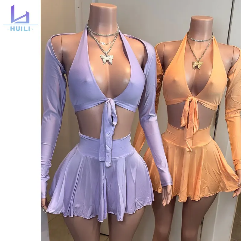 Contrast Color Bandage Bikini Push up Bra Tight Swimsuit Bikini for Women Bikini Set Swimwear & Beachwear Hot Style Sexy