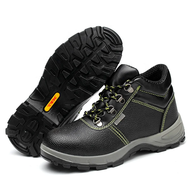 Oil-resistant and waterproof of two-layer kraft PU injection-moulded safety shoes safety boots