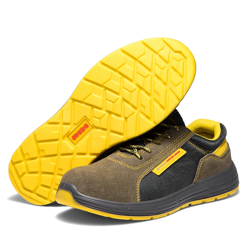 Hot sales anti slip working footwear fashionable anti smashing lightweight men sneakers safety shoes for engineers