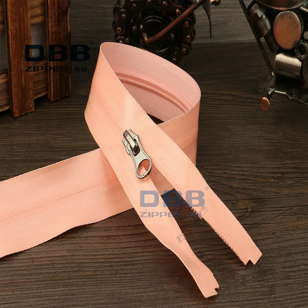 
Wholesale nylon/metal/plastic waterproof long chain zipper with PU/TPU/PVC coated water-resistant material 