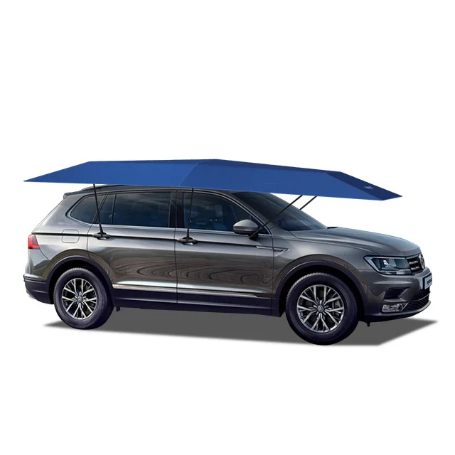 New arrival 4.2 Meters semi-automatic and Automatic 2 in 1 Car Shelter  portable automatic car umbrella car shade