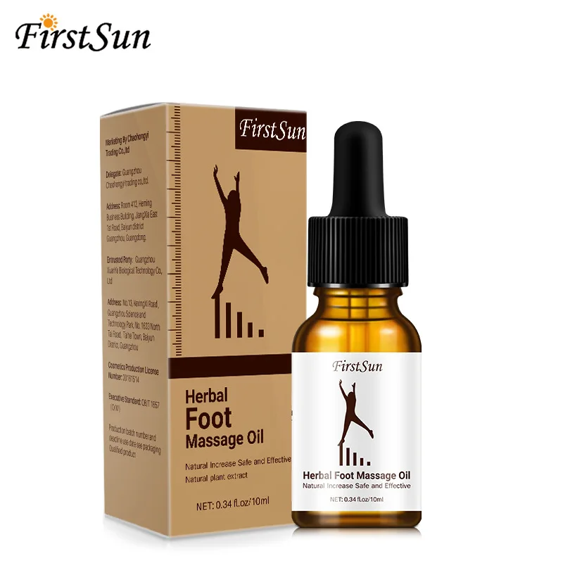 Firstsun Health Care Soothing Feet Height Growth Oil Promote Bone Growth Ginger Foot Massage Oil 10ml