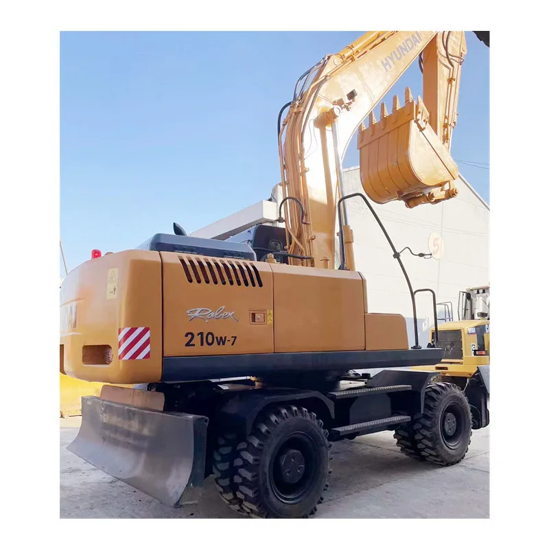 Excavator Earth Moving Machinery 95% New Hyundail 210W-7 Wheel Excavator Hyundai 21ton on Sale