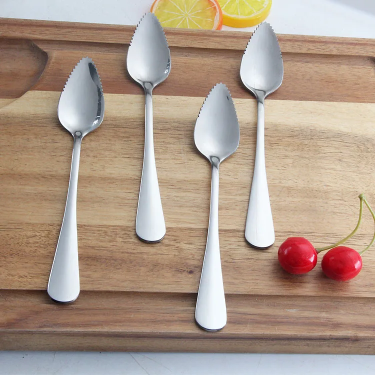 SUS 410 Custom Color Reusable Stainless Steel Grape Fruit Spork Spoon