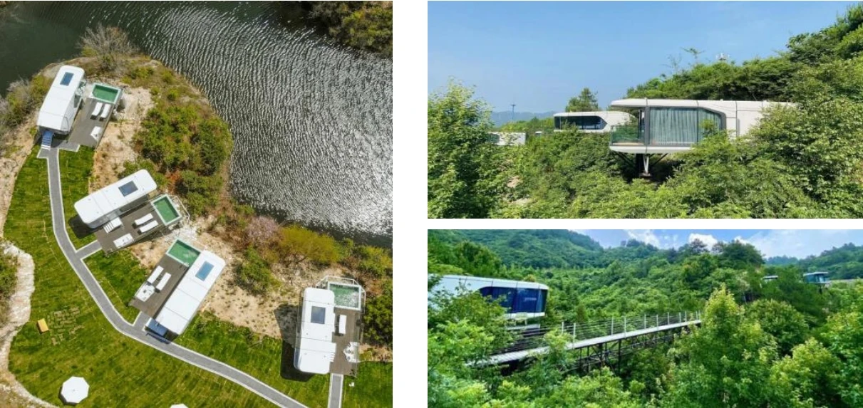 Modern Design Space Capsule House Prefabricated Steel Container Home for Office or Hotel Use Modular Living Solution