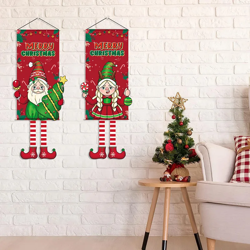 Christmas Decorations Merry Christmas Hanging Banner Doors Windows Walls Outdoor Indoor Xmas Decor For Homes Christmas Flag