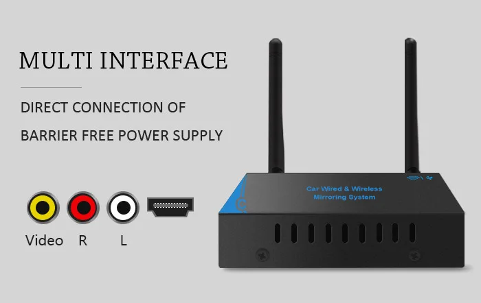 Автомобильный Черный Ящик WiFi Дисплей для автомобиля dvd-плеер Аудио Видео развлечения