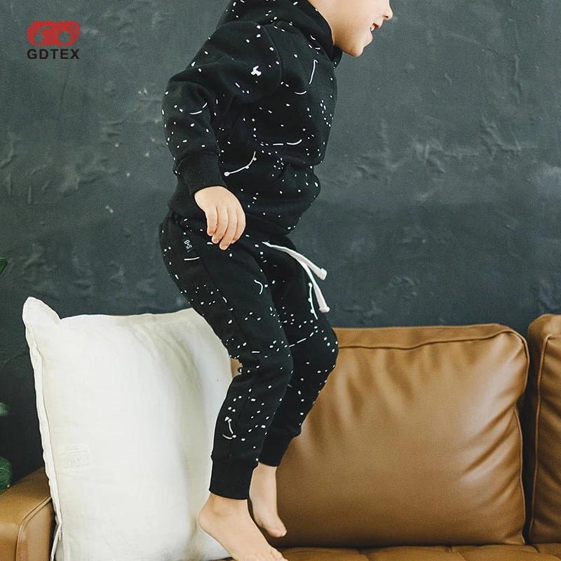 GDTEX Custom Negotiable Price Paint Splatter Kids Clothing Sets Children Kids Joggers Set Sweatsuit Kid Boy Jogger set