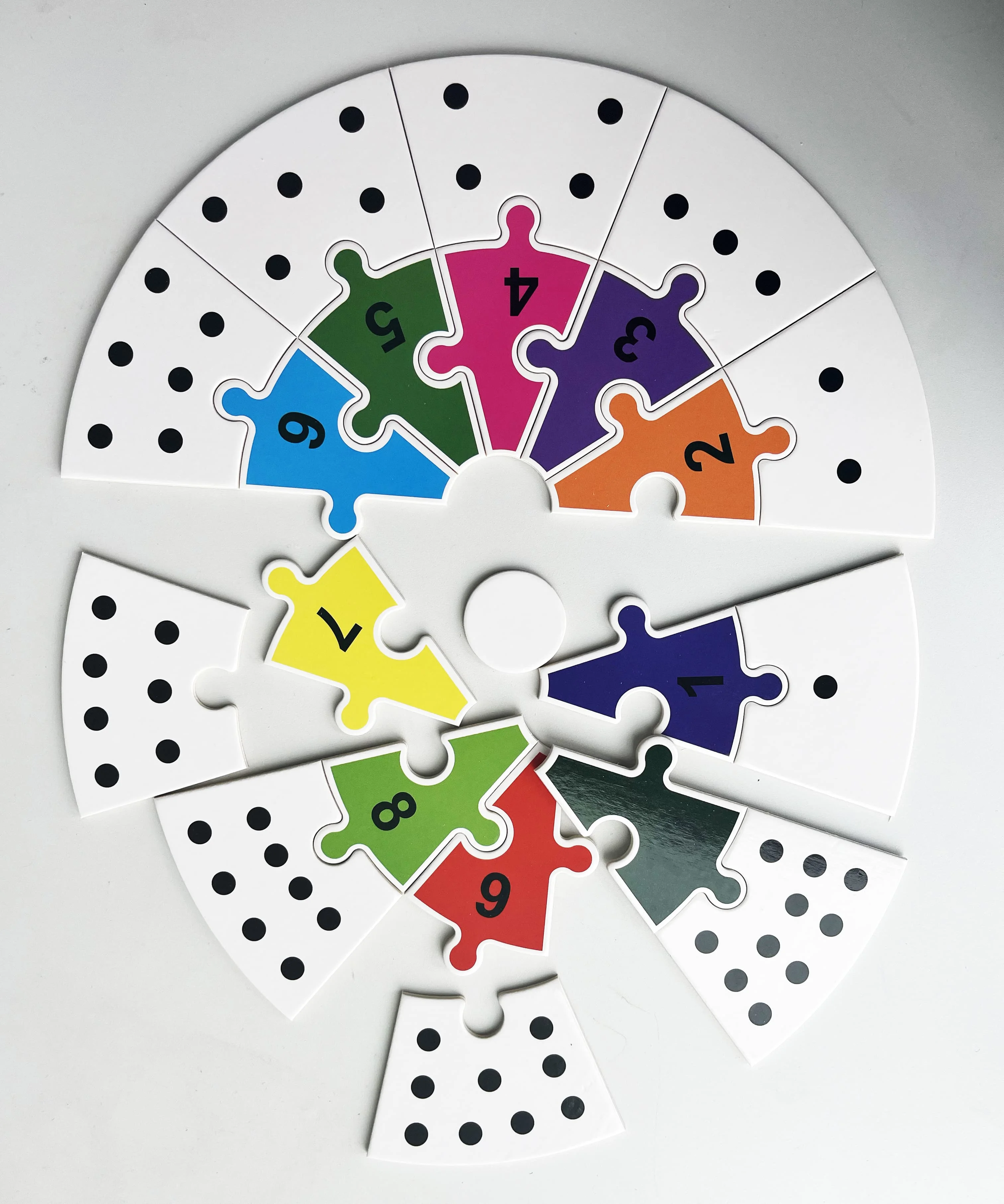 Unisex Educational Toy Wood & Paper Counting Circle Puzzle for 2-8 Years Jigsaw Puzzle Style for Kids Gift