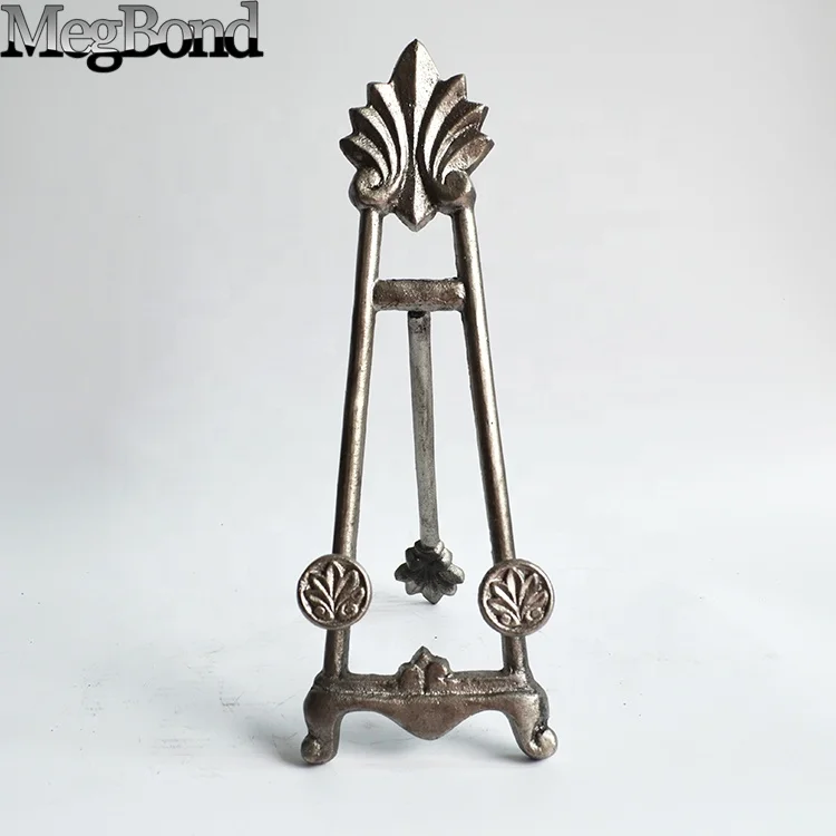 Cast iron  wholesale mini table top easels,  small table metal easel for magazine