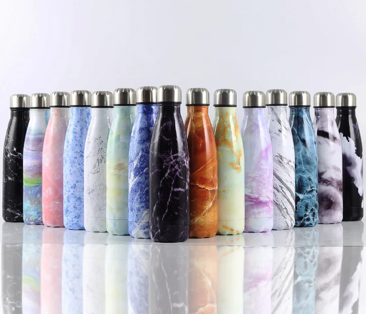 BPA free double walled gym drinkware custom logo matt white vacuum metal water bottle wholesale