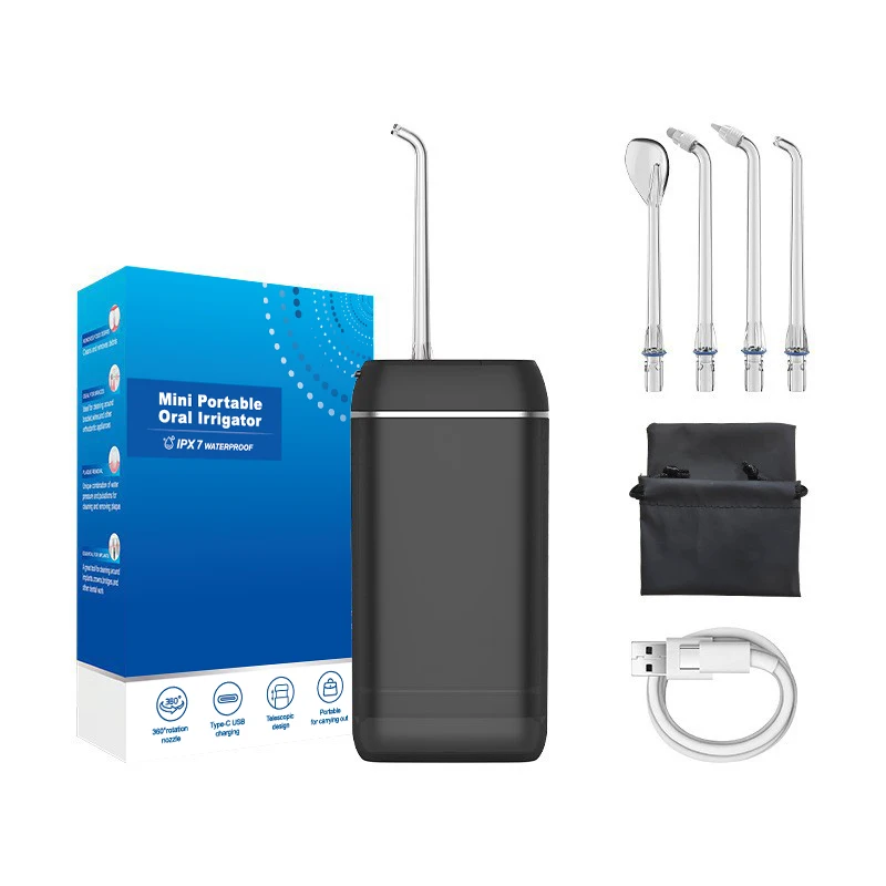 Хит продаж портативный Электрический ирригатор для полости рта IPX7 с 3 режимами очистки 4 насадками