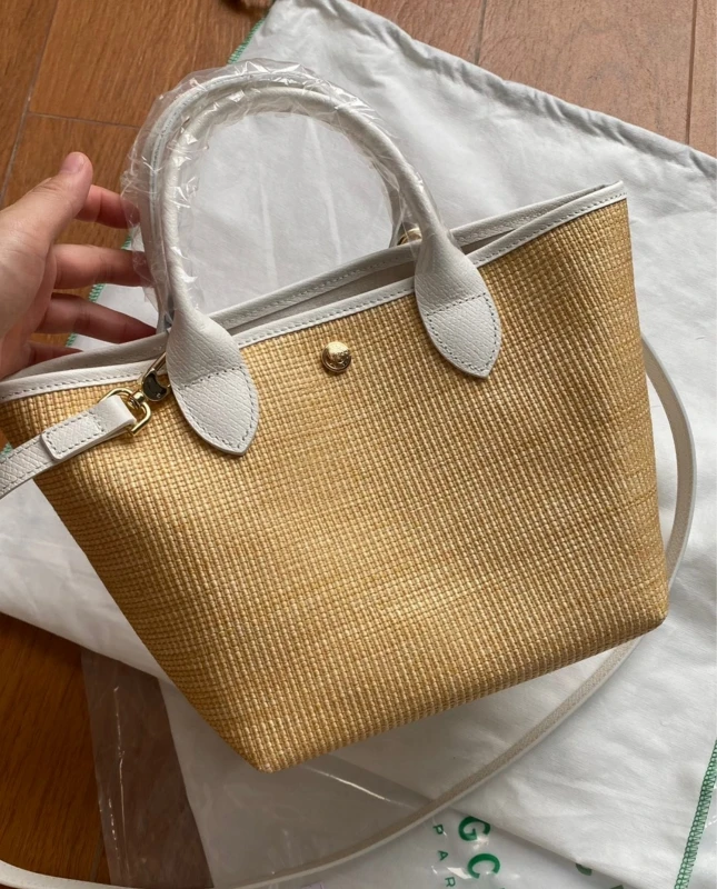 Large Capacity Straw Bag Women Portable Beach Bag Single Shoulder Crossbody Bag