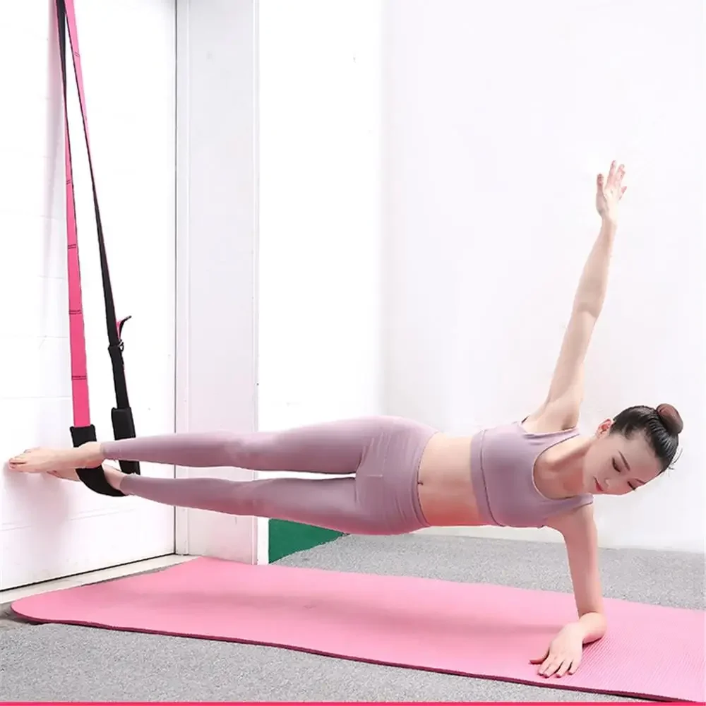 Adjustable Aerial Yoga Strap on Door, Swing Stretching Belt, Anti-Gravity Inversion Exercise Belt, Flexibility Trainer THANKSLEE