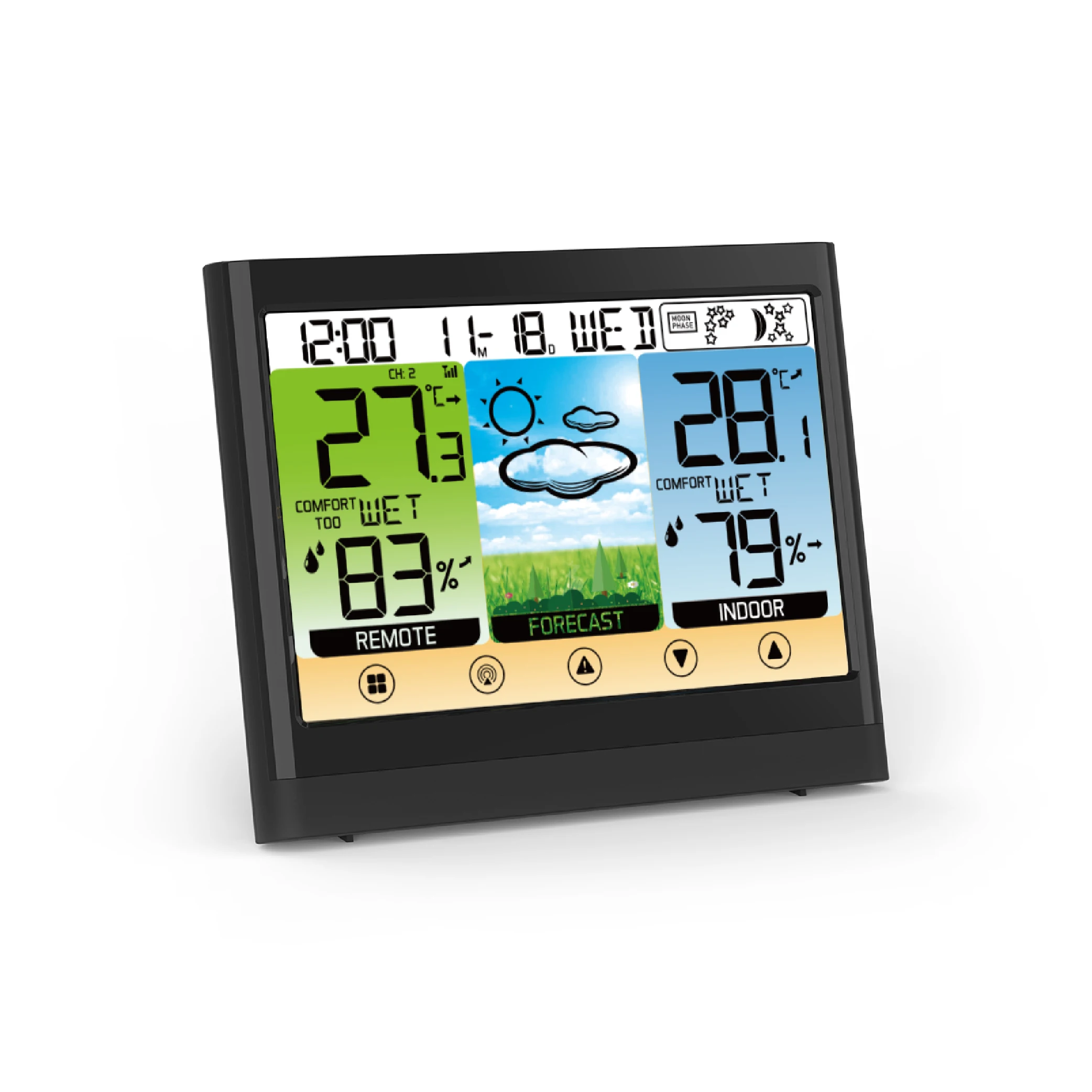 Meteorological Weather Station Digital Hygrometer Thermometer Alarm Clock with Touch Key Agricultural Greenhouse