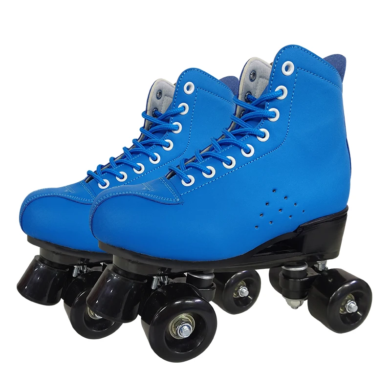 
Hot Selling Good Quality Double Row Leather Cheap Roller Skate Shoes 