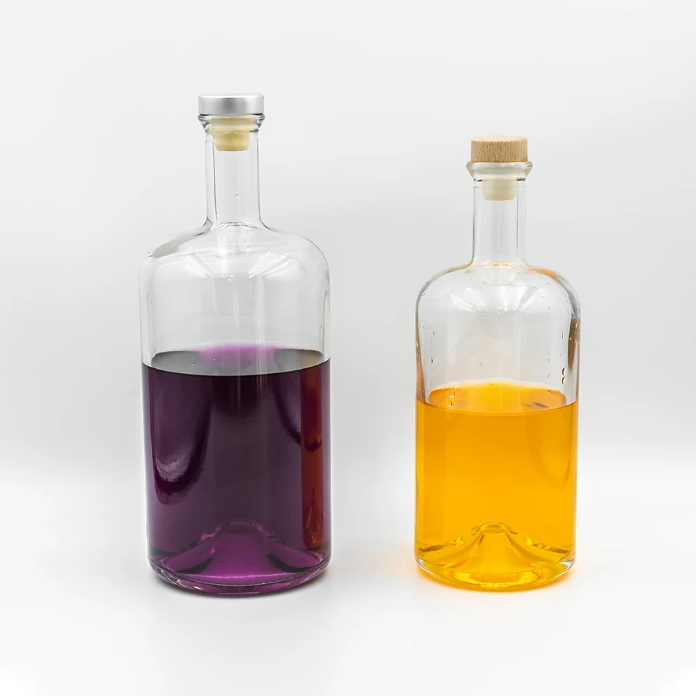 Most Useful 100 Ml Refillable Reusable Transparent T Cork Label Glass Bottles With Cork Cap For Food