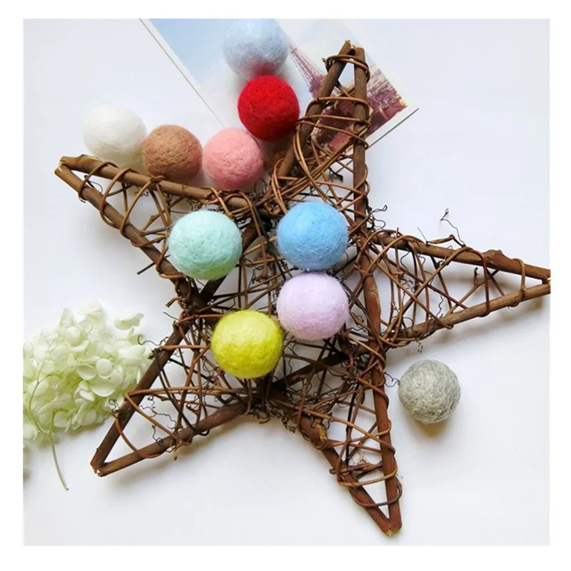 DIY 1cm 2cm 2.5cm 3cm 4cm  wool  felt balls for crafts christmas decoration