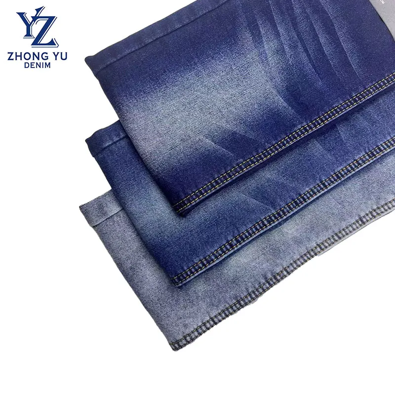 Sofe hand feel 10 oz polyester cotton stretch cheap denim jeans fabric