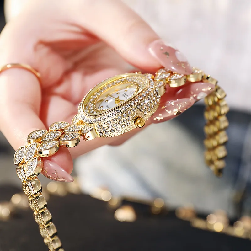 Luxury Hip Hop Bling Bling Women Diamond Iced Out Watch Fashion Female Quartz Watches Wristwatch 2022