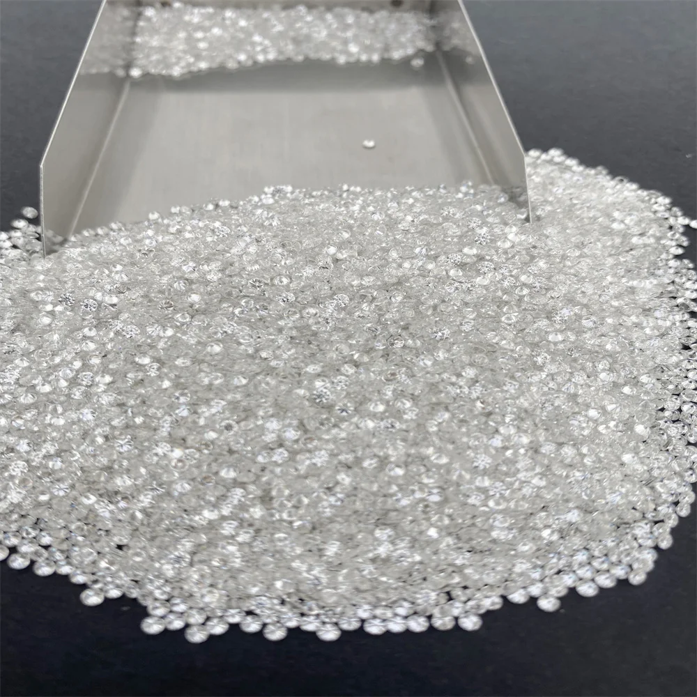 Муассанит часы используют выращенные лабораторно алмазы 1-2,9 мм белого цвета блестящей круглой огранки свободные Муассанит Melee драгоценные камни для ювелирных изделий