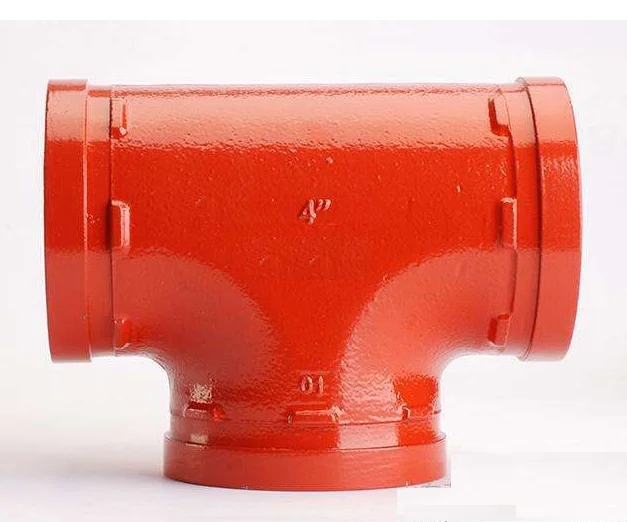 131RX Ductile Iron Sand Casting Threaded Grooved Pipe Fittings And Accessories Reducing Tee Quick-connect  With Female