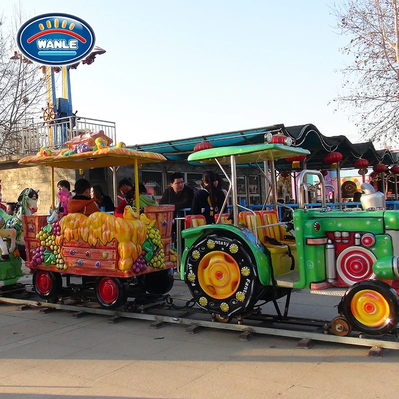 Outdoor Harvest Locomotive Entertainment rail Train Electronical Kidde Adult Amusement Park Rides