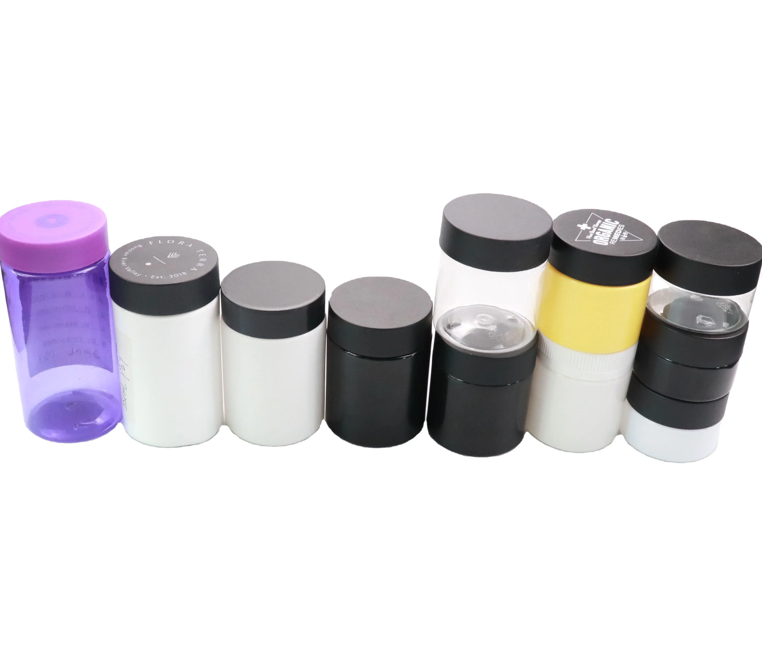 Customized Logo 12oz Child Resistant Plastic Capsule Jars Candy Jar Medicine Packaging