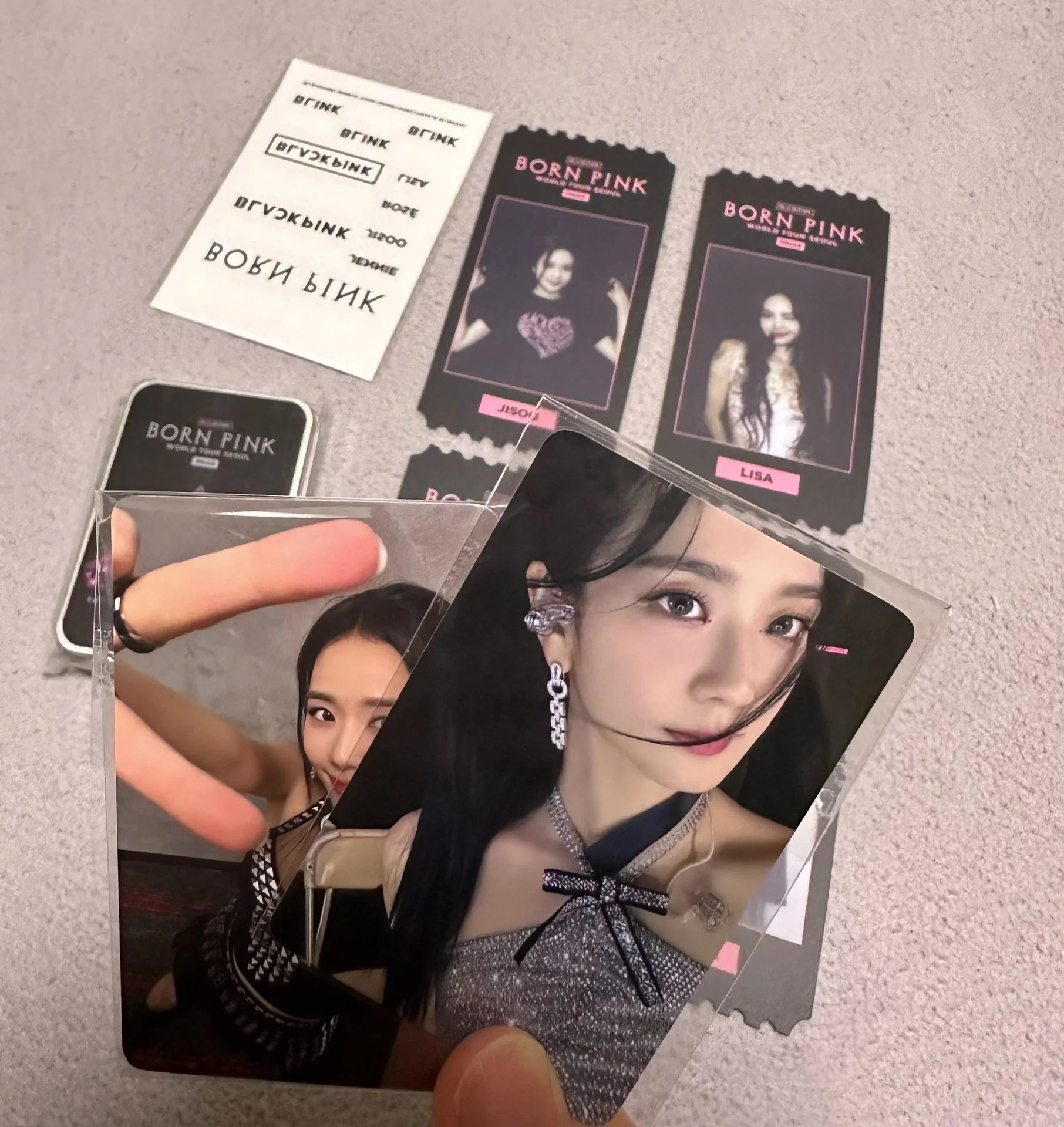 Custom Double sides printed laser Creative Personalized idol design Concert Event kpop photocard Paper Tickets as gift