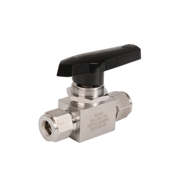 6000PSI Stainless Steel 316 Forged Double Ferrule Instrument Ball Valve