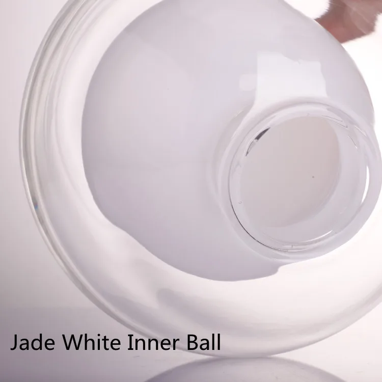 Custom Hanging Hand Blown High Borosilicate Double Layered Round Glass Lamp Shade