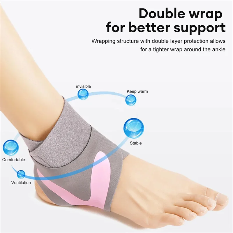 Elastic Ankle Brace Guard Sports Compression  Support Adjustable Ankle Protector  Pain Relief Strap  Sleeve