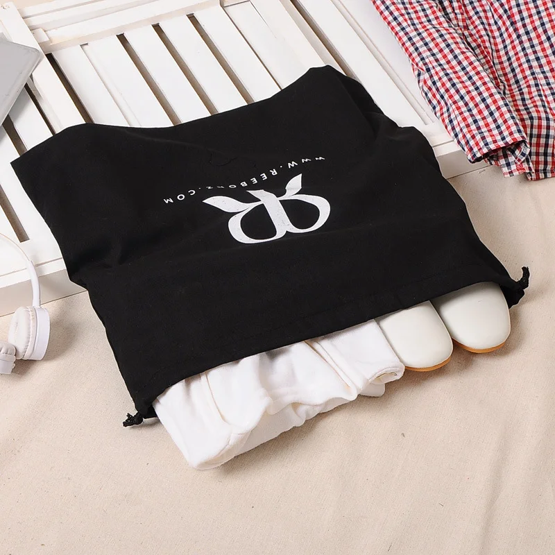Custom Cotton Muslim Drawstring handbag shoe Dust bag