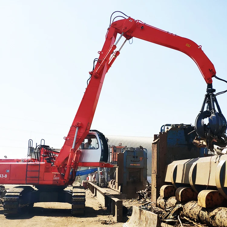 China real price steel grabbing machine CNMH43 43 ton crawler material handler excavator