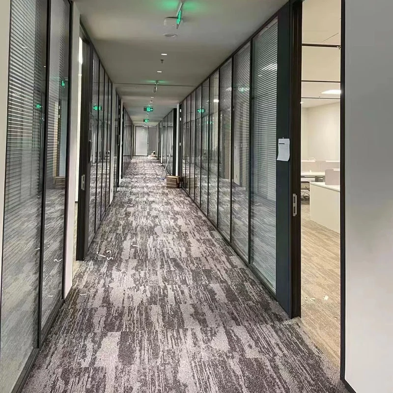 Partition with Blinds High Quality Partition Wall Glass Partition Wall Design Glass Modern for Meeting Room and Office Furniture