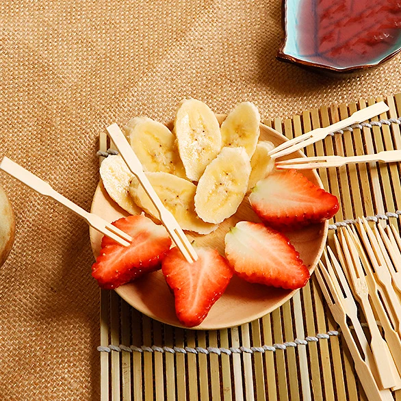 Fruit Fork Top Quality Mini Bamboo Fork Food Grade 0.7*10cm Fruit Snacks Fork Use