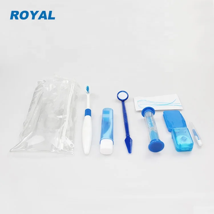 8 pcs/bag Net Bag Portable Orthodontic Toothbrush Kit Braces Travel Oral Care Kit Dental Orthodontic Care Kit